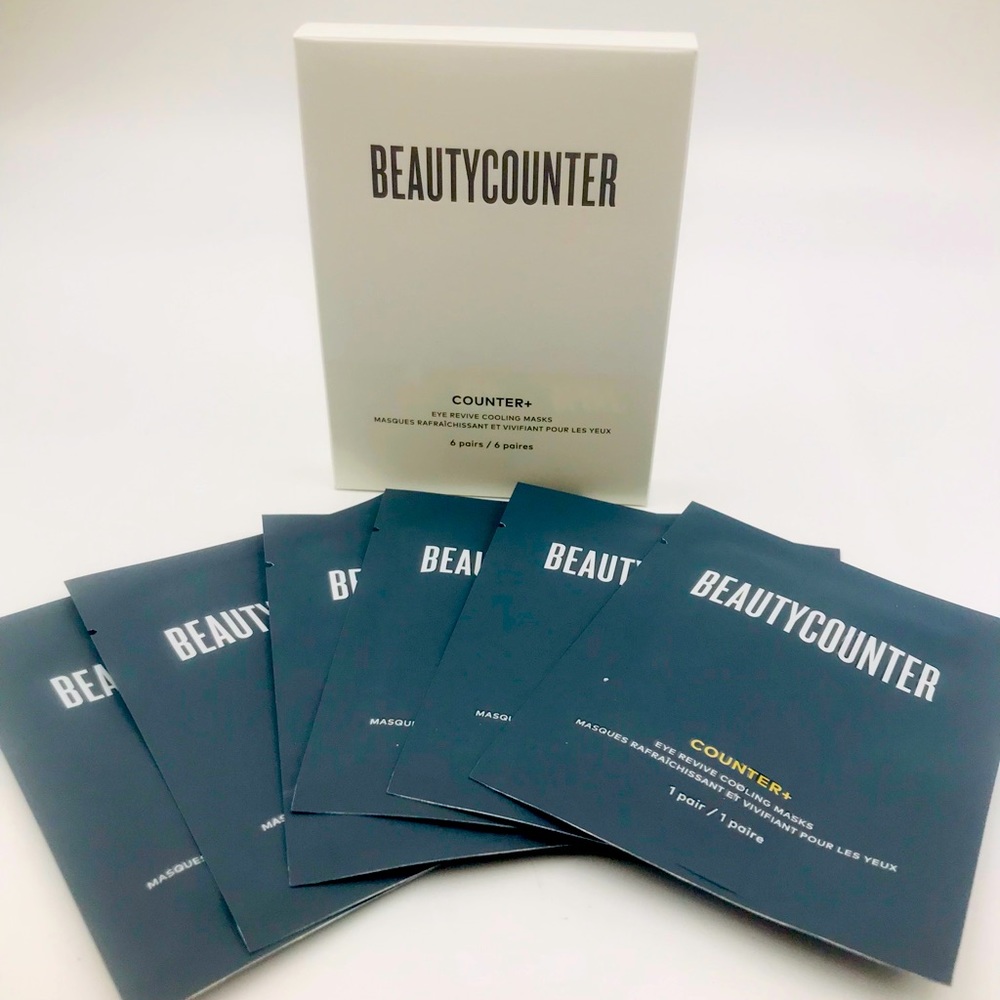 Beautycounter 6 Pack Eye Revive Cooling Mask, USA Made